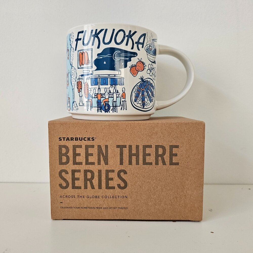 NIB STARBUCKS Been There Series Fukuoka Japan Coffee Mug Cup 14floz/414ml